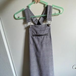 Forever 21 Overall Dress Gingham Plaid Preppy School Girl